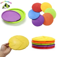dog flying disc durable puppy aggressive play toys nature rubber dogs interactive flying saucer toy pets training game fetch toy