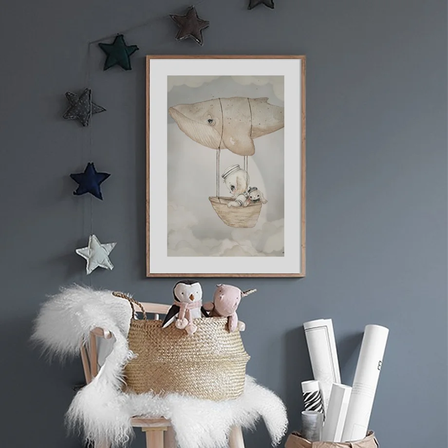 Картина на холсте с изображением кролика оленя