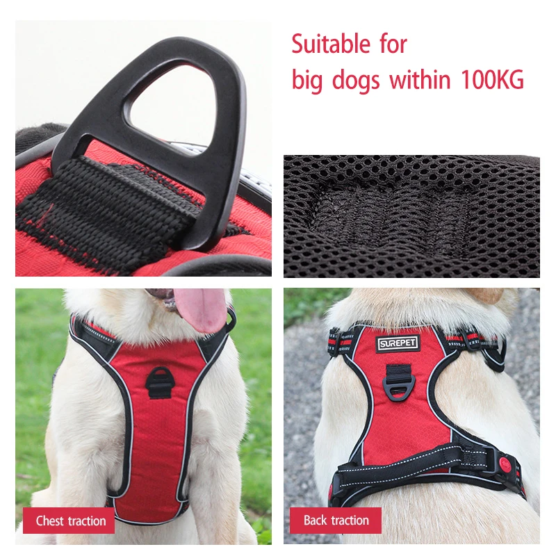 Светоотражающая шлейка для собак мягкий Регулируемый жилет с мягкой подкладкой