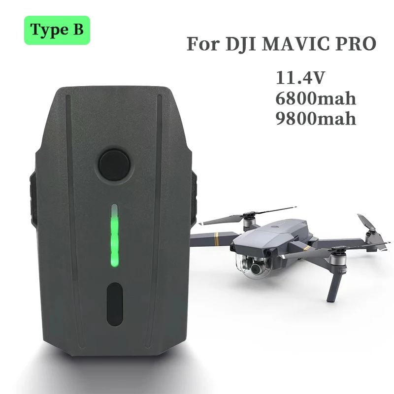 

100% brand new high-capacity For DJI Mavic Pro / Platinum /White Intelligent Flight LiPo 3S Battery 11.4V 9800mAh