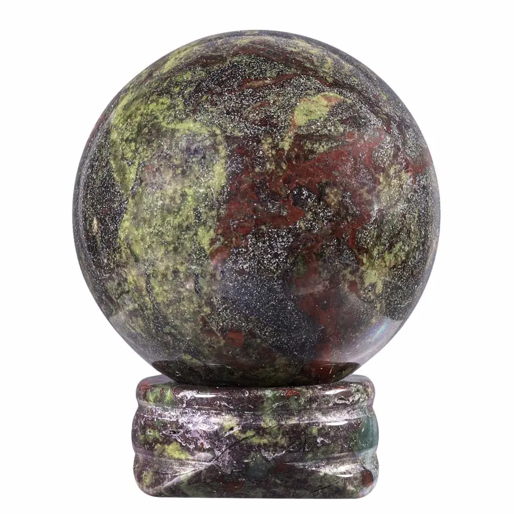 TUMBEELLUWA Natural Green Aventurine Ball Healing Crystal Stone Sphere With Stand For Table Decoration Home Ornaments