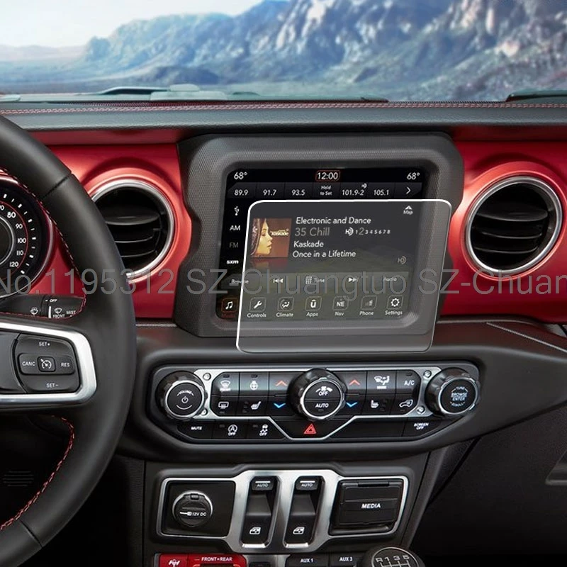 

Защитная пленка из закаленного стекла для JEEP Wrangler JL Gladiator JT 2018-2023, 8,4-дюймовая автомобильная навигационная пленка против царапин
