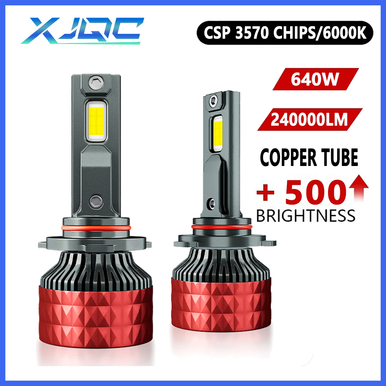 

XJQC D60 240000LM 640W H7 H4 H11 9006 9005 фонарь головного света H1 H3 CSP 9012 чипы лампы бусины Автомобильные фары автозапчасти 12 В