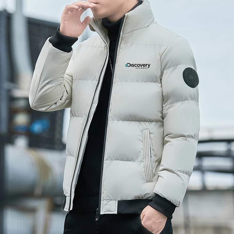 

Winter New Middle-aged and Young People's Thickened Warm Oversized Stand Collar Discovery channel Men's Cotton Padded Jacket