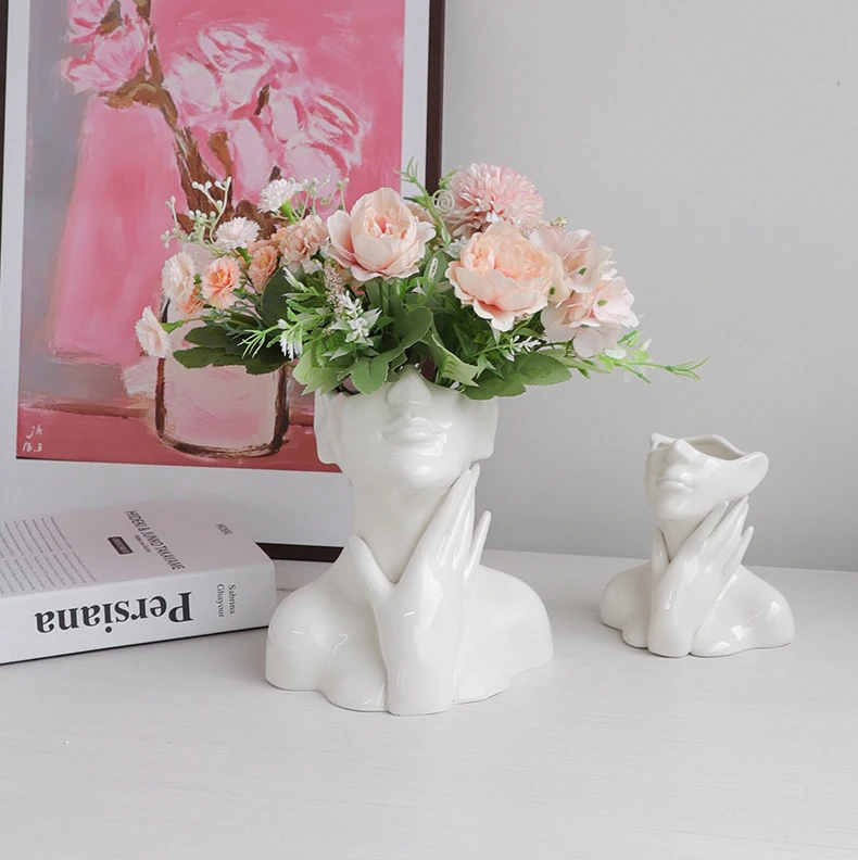 Креативная ваза для тела керамическая гидропонная цветочный горшок растений - Фото №1