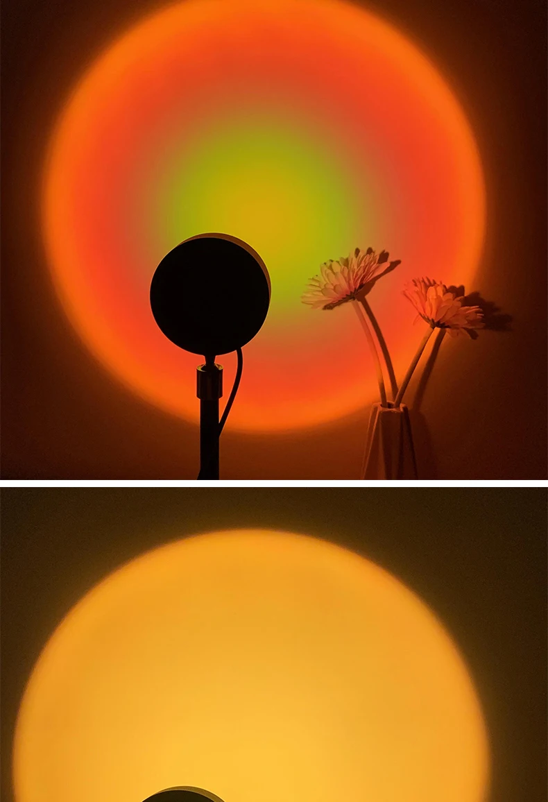 

Modern LED Sunset Floor Lamp Indoor Decor Atmosphere Stand Lamp Bedroom Living Room Colorful Club Floor Light Standing Lighting