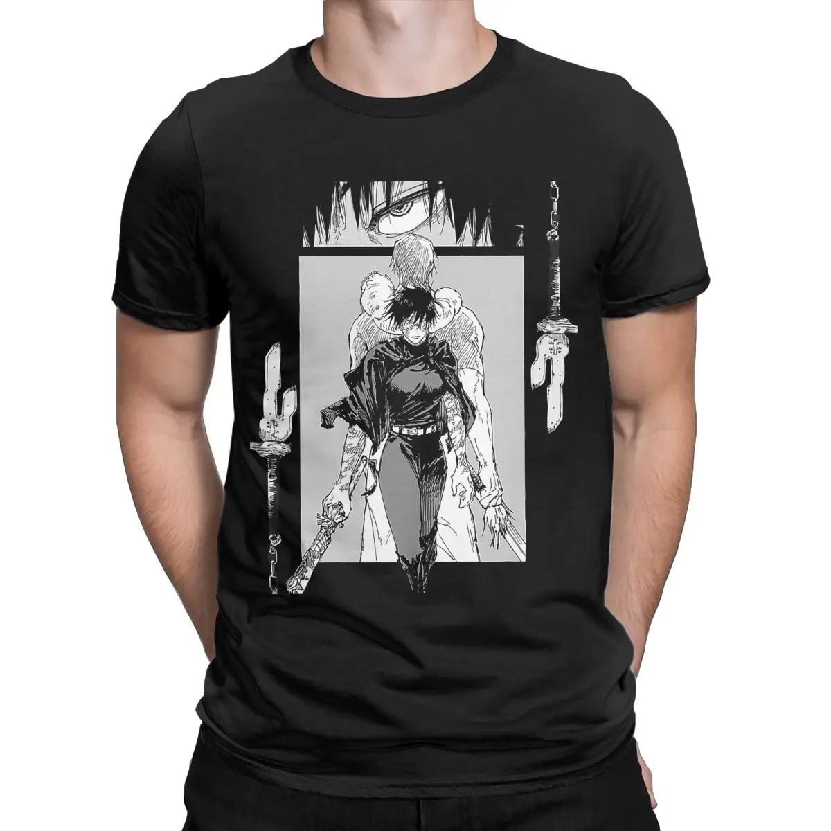 

Toji's Legacy Maki, Jujutsu Kaisen manga Men's clothing Short Sleeve Round Collar anime T-Shirt 100% Cotton Gift Idea Clothes