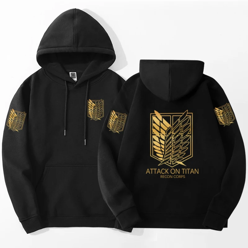 Attack On Titan Anime Printed Hoodies Crewneck Harajuku Crewneck Tracksuit Pullover Aot Manga Hoody