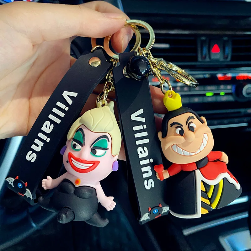 Фото Модный брелок для ключей от Disney, милый злодейский малефисент, королева сглаза, краелла, брелок для автомобиля, Детская кукла №3
