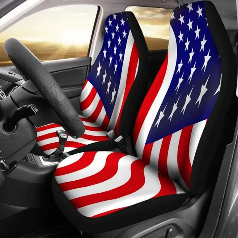 

American Flag, US Flag, Flag, Waving Flag, Patriotic-Car Seat Covers, Car Accessories, Gift for Her, Custom Seat Covers, Custom