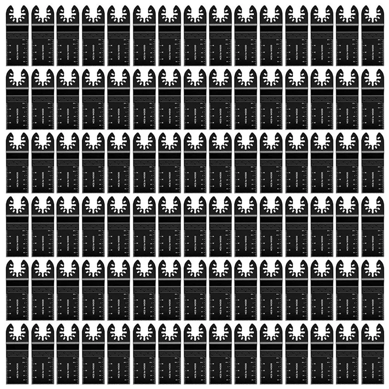 

100X Oscillating Tool Blades, Multi Tool Blades Kits, Quick Release Wood Multitool Blades Oscillating Saw Blades