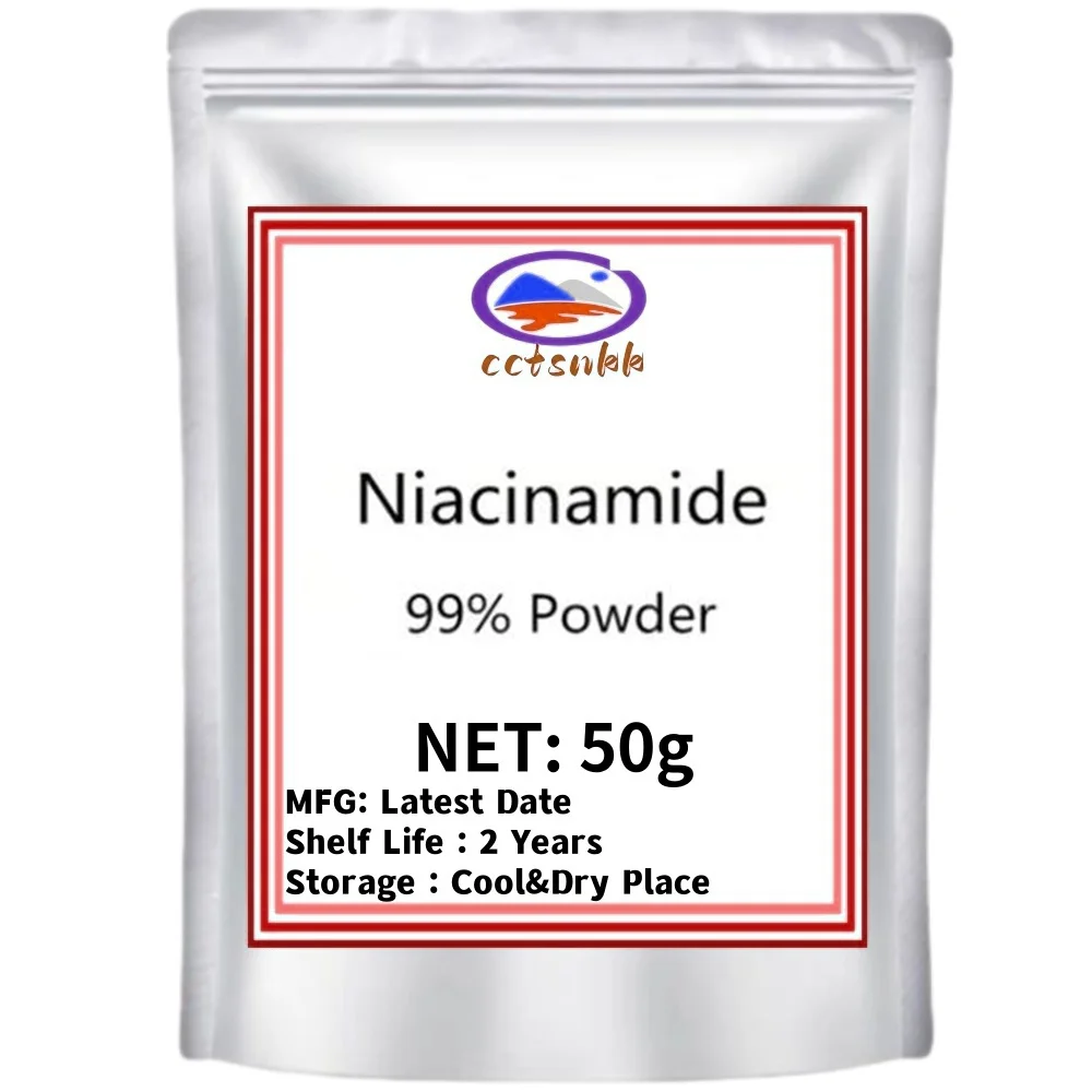 Горячая поставка 50-1000 г чистый 99% ниацинамидный порошок косметические материалы