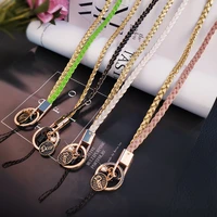 mobile phone lanyard hanging neck leather pendant for iphone xsma1112 mobile phone shell lanyard net celebrity anti lost sling