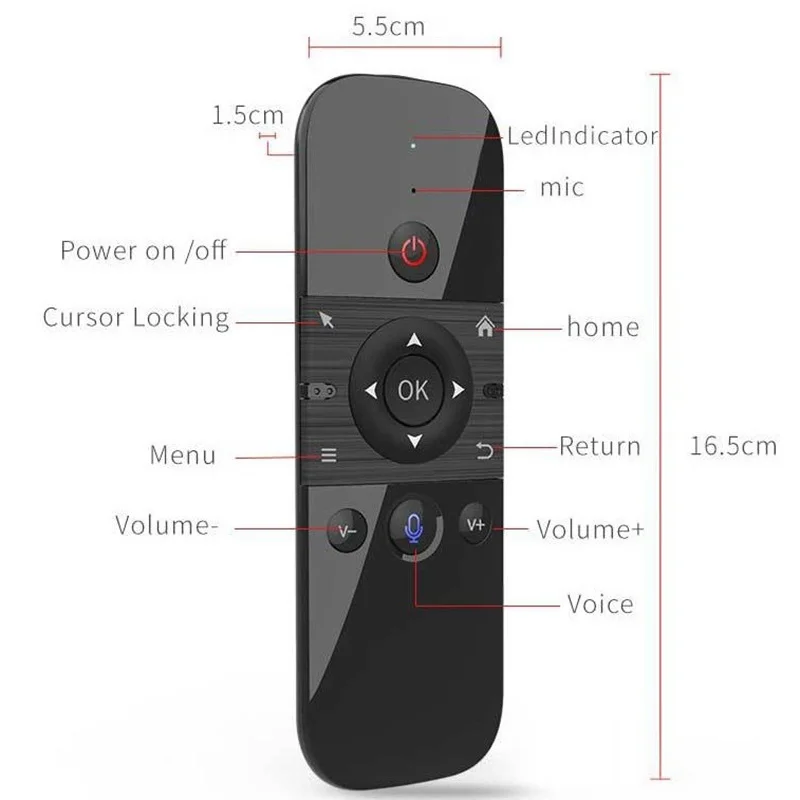 2,4G M8 голосовой пульт дистанционного управления Fly Air Mouse умный пульт дистанционного управления для Android TV Box ПК перезаряжаемые мини-беспроводные клавиатуры (art.: 3920ccdf54232) - 3920ccdf54232