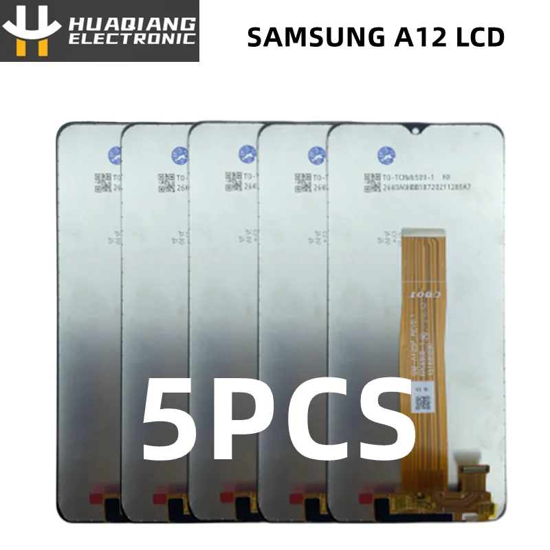 

5PCS For Samsung Galaxy A12 SM-A125F SM-A127 100% Original Display Touch Screen Digitizer Assembly Replacement Repair Parts