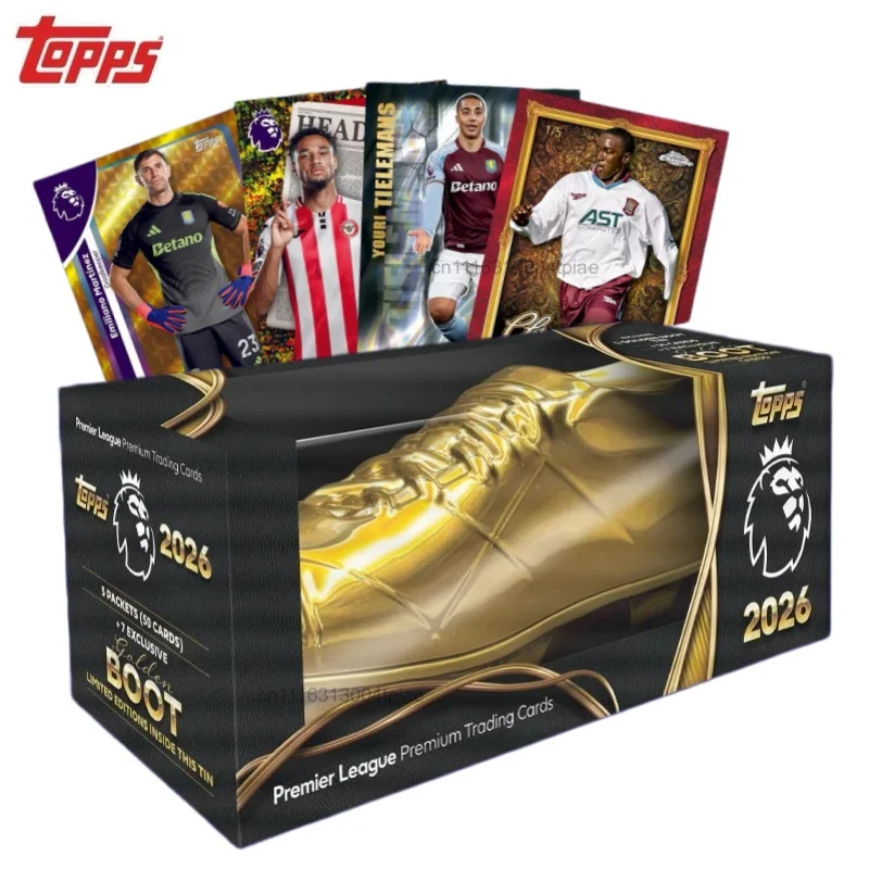 Фото Коллекционные карточки Topps 2026: Золотая бутса Премьер-лиги, премиум-карточки для обмена, лимитированные карточки с автографами, подарок для болельщиков №1