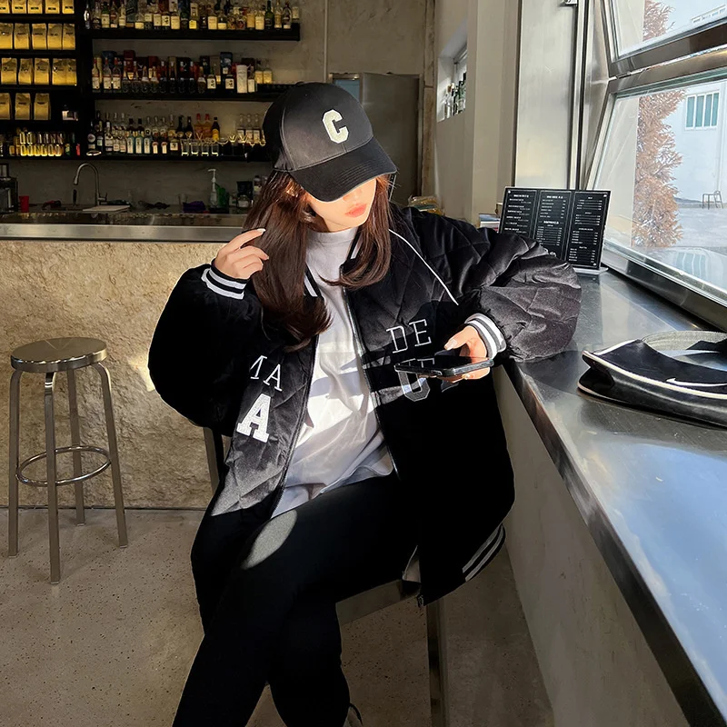 Down cotton clothes Women's short style 2022 new winter fashion baseball jacket