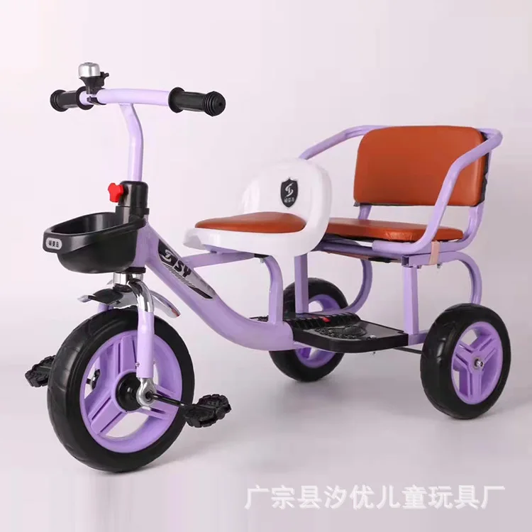 Children's Double-pedal Tricycle Can Take A Baby's Pedal, Big and Small Baby Two-born Baby Tricycle Bicycle