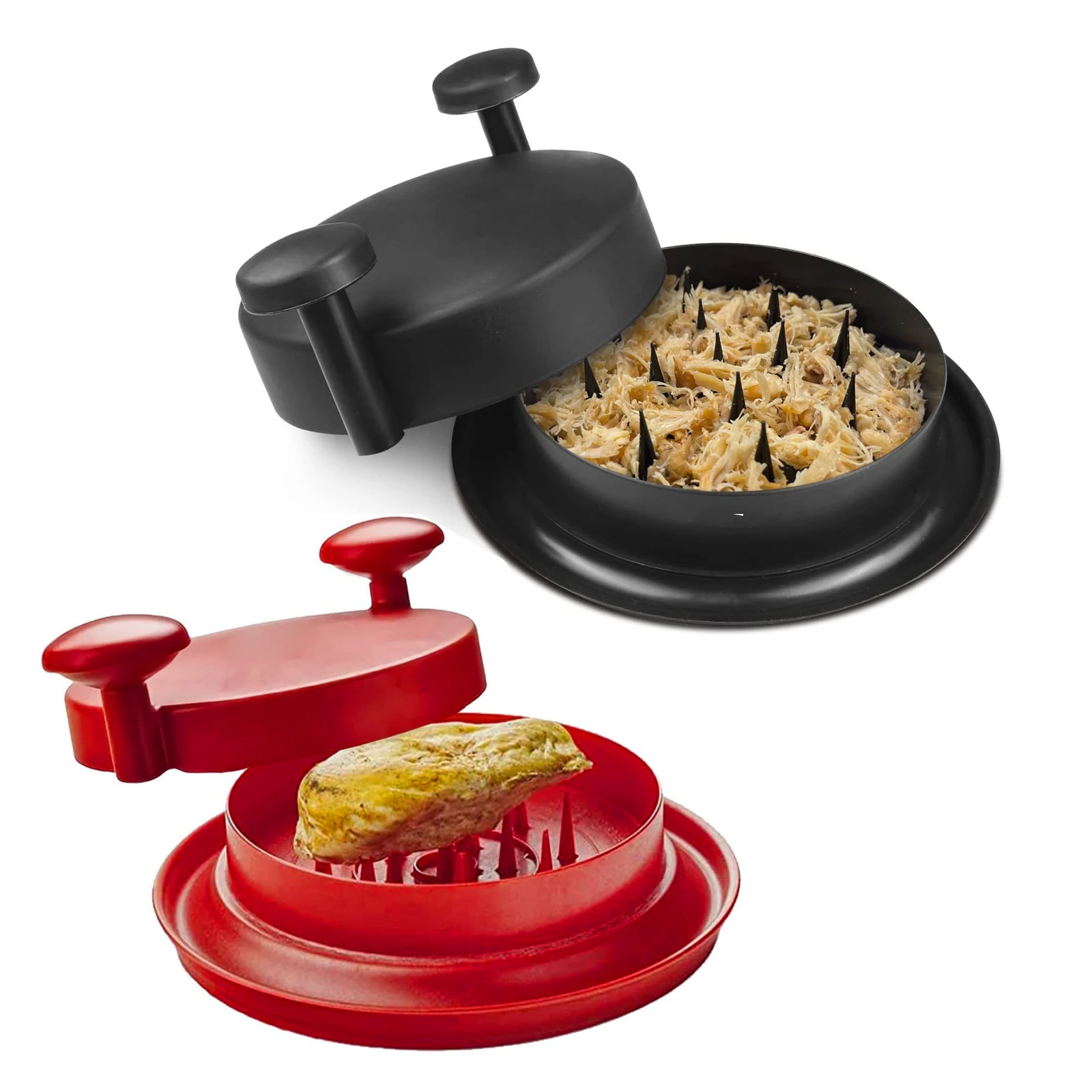 

Chicken Shredder Alternative to Bear Claws Shred Meat Shredding Masher Tool With Handle Non-Skid Base Chicken Safe Multifunction