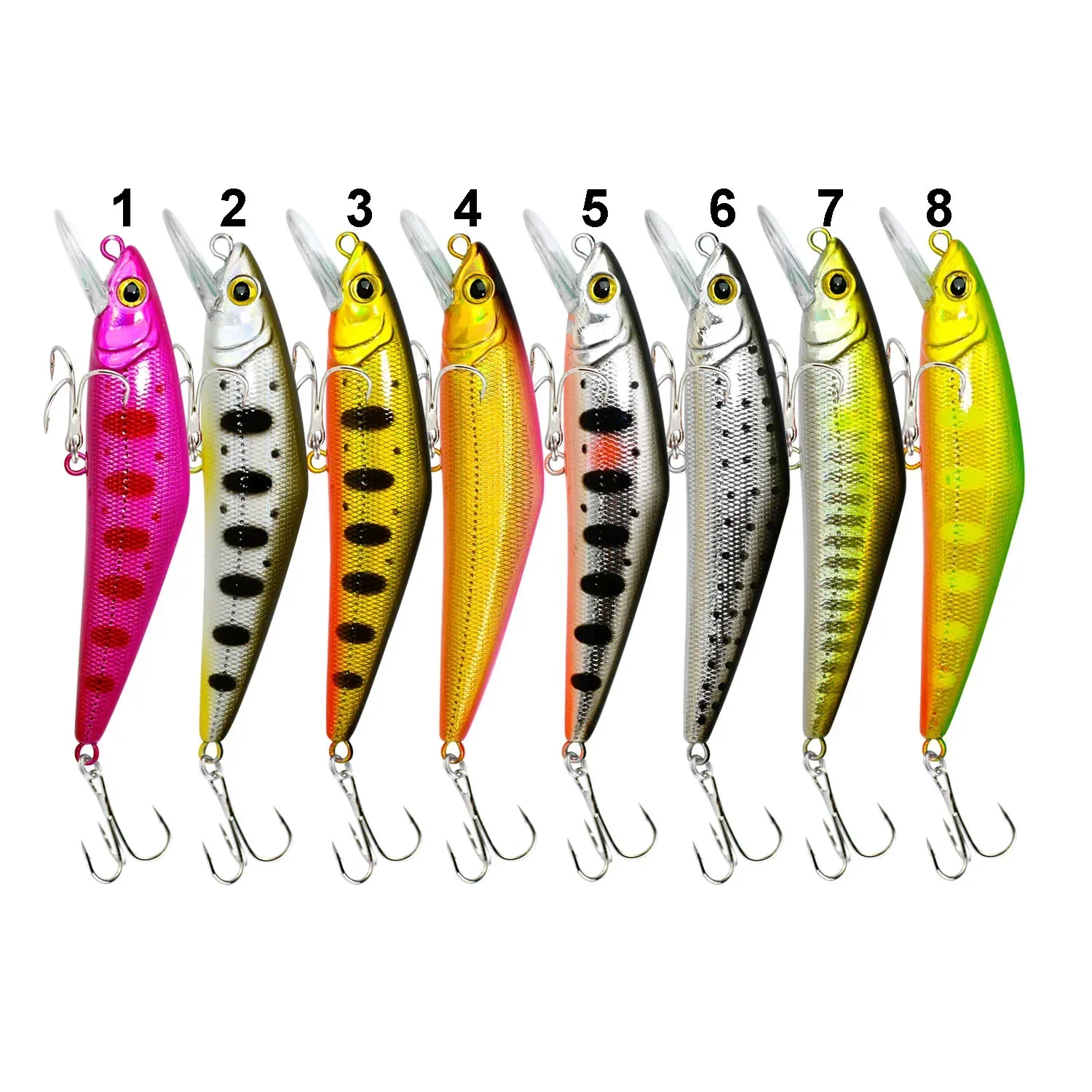 Фото Официальная D-образная приманка Afishlure D-контакт Smith Minnow Trout Wobbler Se этомelo Leurre 72 Leurre Dur Pêche En Mer №2