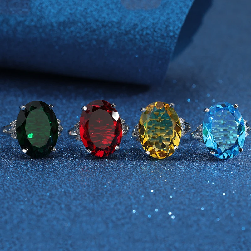 Кольцо винтажное женское из 925 серебра с открытые кольца на палец циркония для