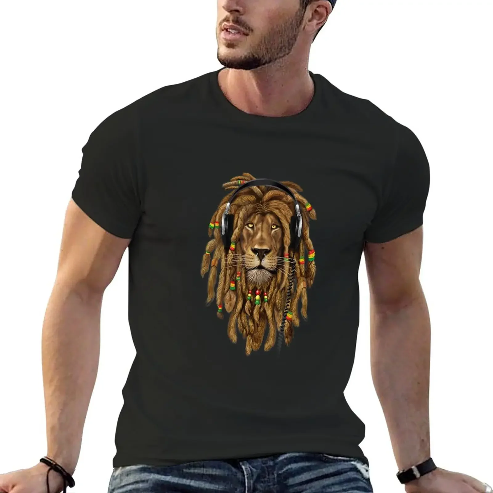 Новый Rasta Lion Dreadlocks Reggae крутой подарок для Rastafari Lover футболка большого размера