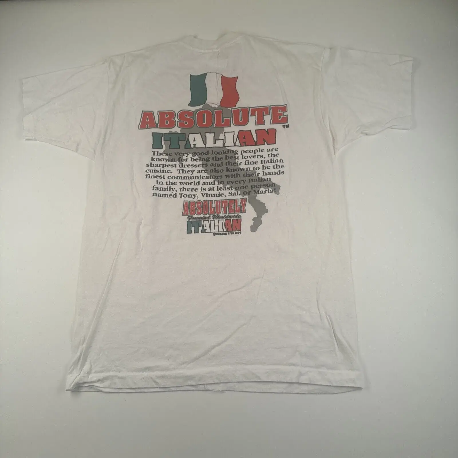 Винтажная классическая итальянская футболка размер Xl ремешок для водки