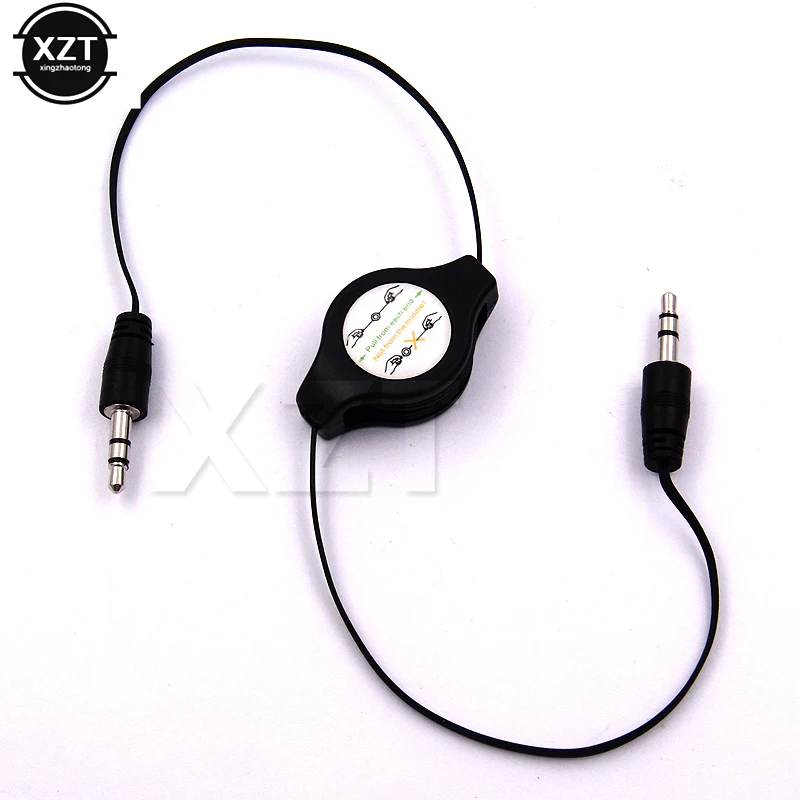 

Hot Selling New 1pcs 3.5mm RETRACTABLE AUXILIARY CABLE CORD Car audio cable for mobile Computer Audio cable MP3