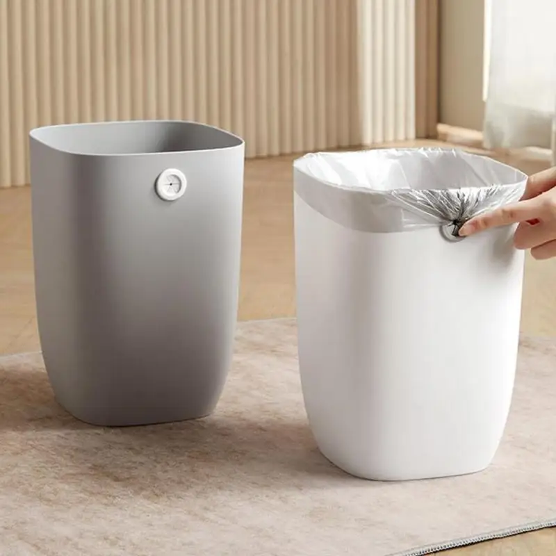 

Large Capacity Trash Bin Nordic Style Garbage Can Wear-resistant Non-slip Household Living Room Bedroom Trash Bin Waste Bins