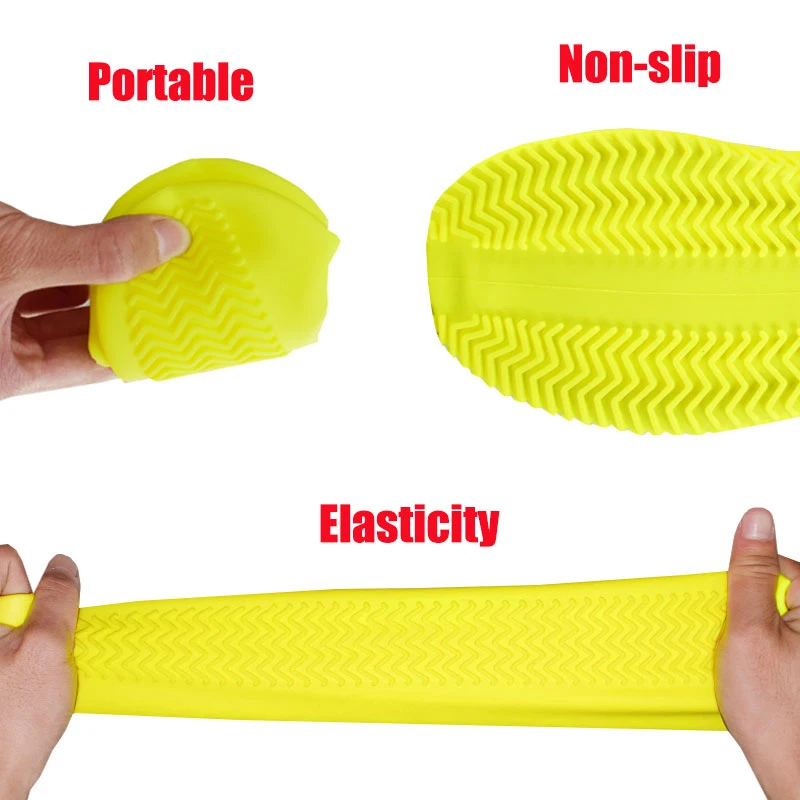 2 Pcs Waterproof Silicone Shoes Cover Unisex Shoes Colorful Protectors Rain Boots for Outdoor Rainy Days Reusable Shoe Covers
