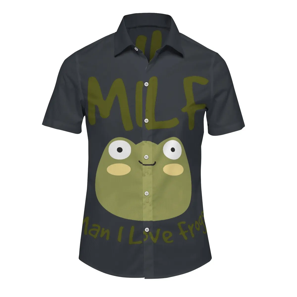 Милф забавные мужские рубашки с мемом Мужская модная 3D Рубашка надписью I Love Frogs