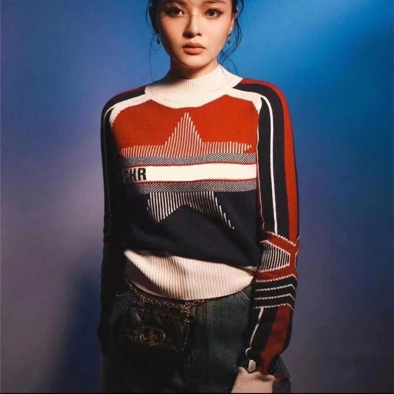 

Winter Women Cotton Letter Pattern High Quality Clothes Female Luxury Solid Color Fashion Pullover Ladies Design Brand Tops