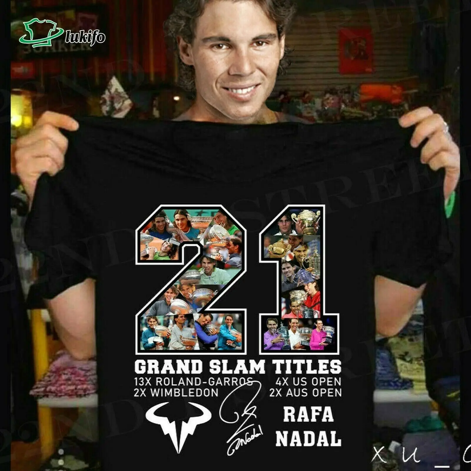

Rafael Nadal 21 Grand Slams Ausopen 2022 Champ Vamos Rafa T-shirt