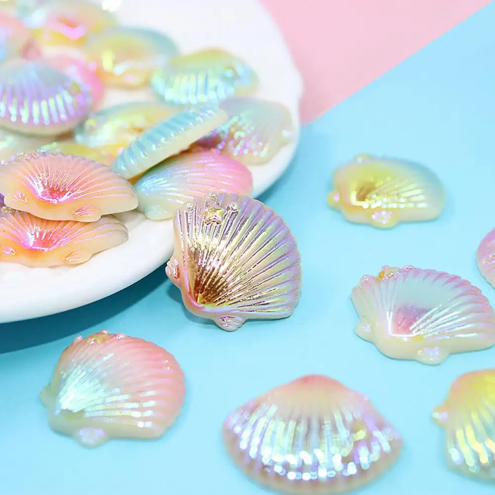 

5Pcs Simulation Ornament Resin Miniature DIY Shell Dollhouse Accessories Kids Gift For Hairpin