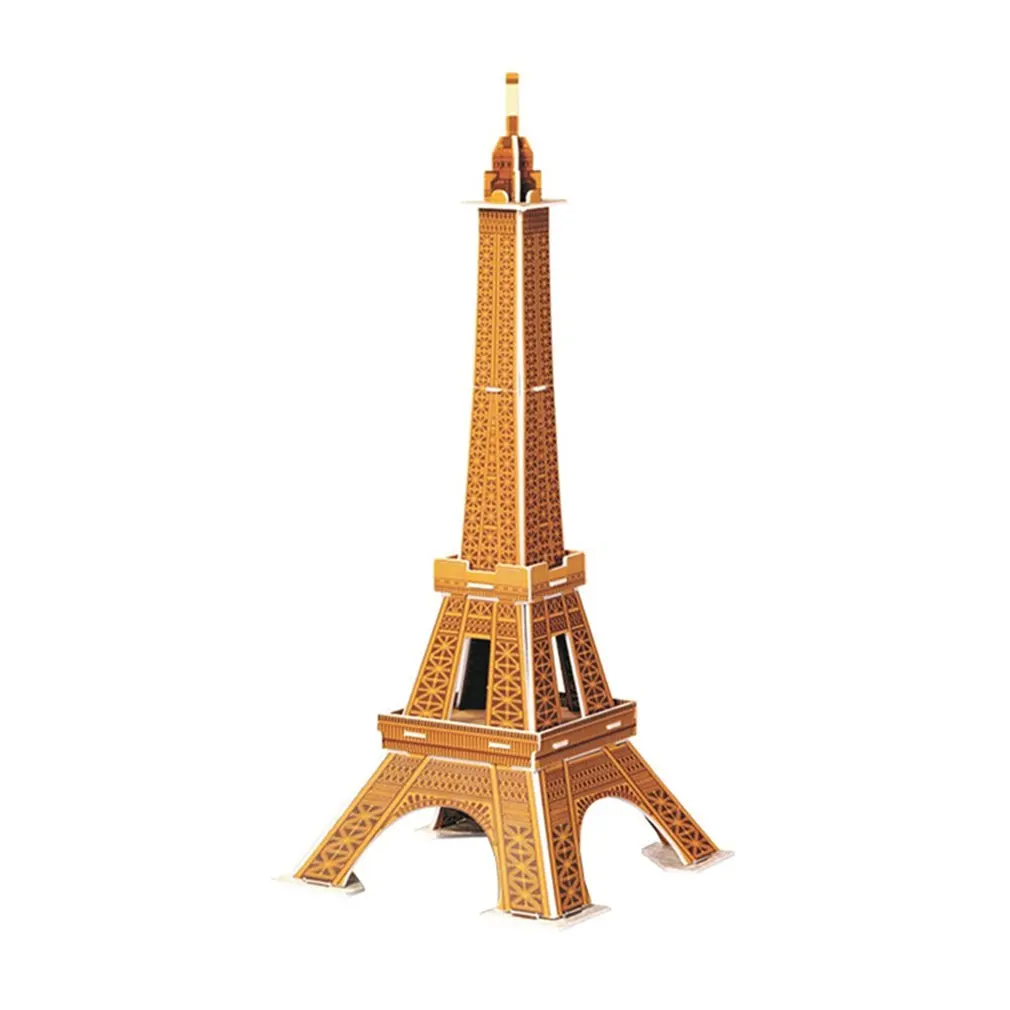 

Mini Magic world Architecture Eiffel Tower Statue of Liberty card paper 3d Puzzle building models educational toys Kids