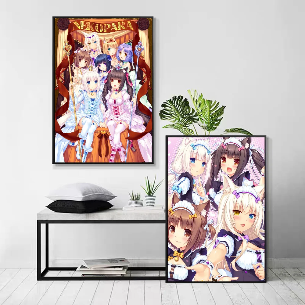 Nekopara Neko Para Chocola Vanilla аниме хорошее качество принты и постеры водостойкая бумажная