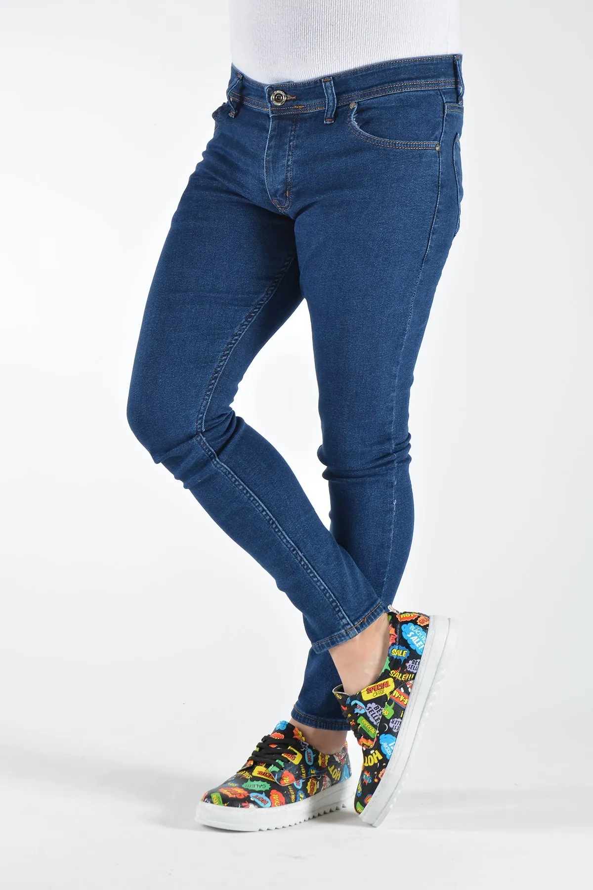 

Men's Slim Fit Jeans Trousers 20K-2100461 Navy Blue