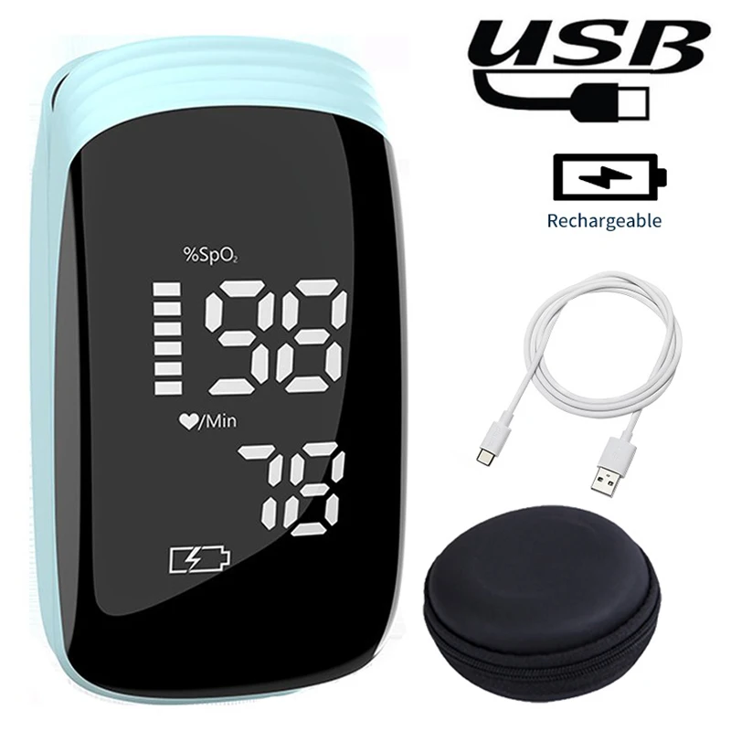 

Портативный Перезаряжаемый Пальчиковый пульсоксиметр, монитор, измеритель насыщения крови кислородом, пульсоксиметр, домашний оксиметр