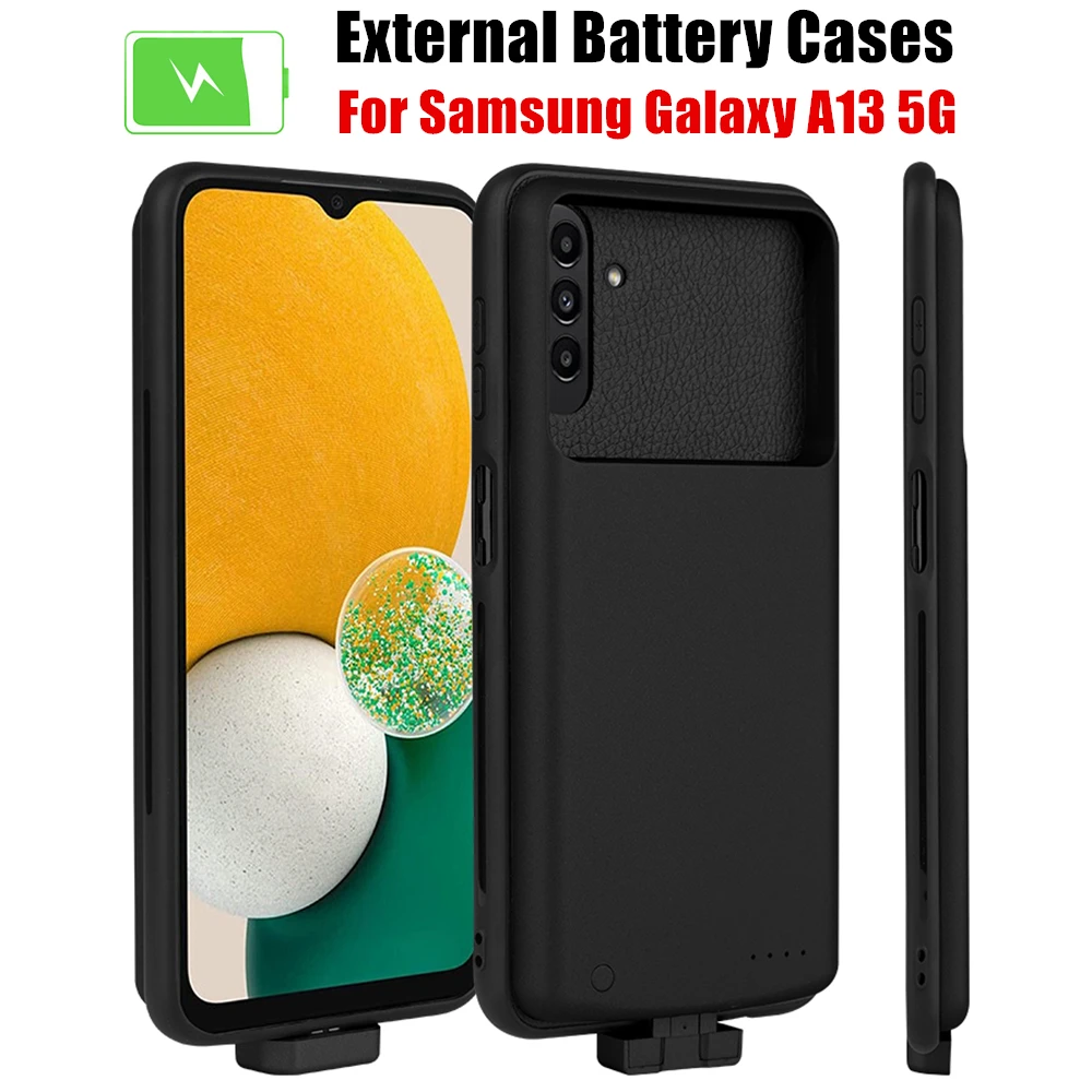

Portable Charger Cover For Samsung Galaxy A13 5G Battery Cases 5000mAh Magnetic Power Bank Charging Cover For Samsung A13 Case