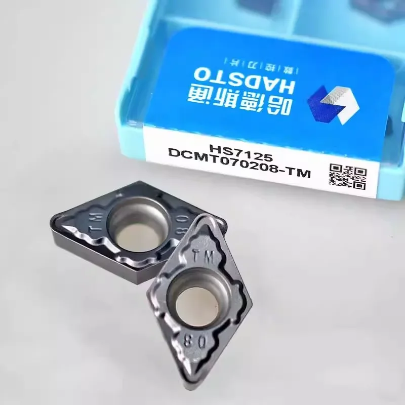 10шт DCMT 070204 070208 DCMT11T304 DCMT11T308 DCMT11T312 TM HS7125 HS7225 HS8115 HS8125 Твердосплавные токарные