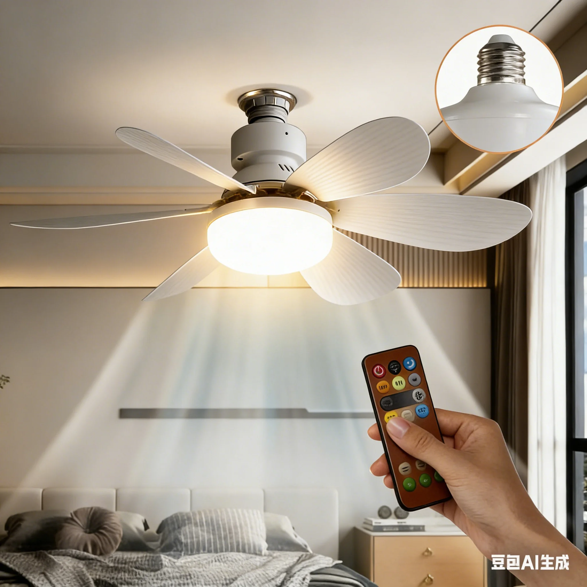 

Потолочный вентилятор с подсветкой LED 30 Вт