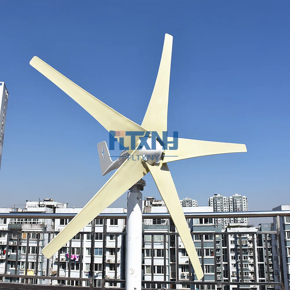 

Factory Home 4KW 5KW 6KW 12V 24V 48V Wind Power Turbine Generator 3 Phase AC Small Windmill With MPPT Charge Controller