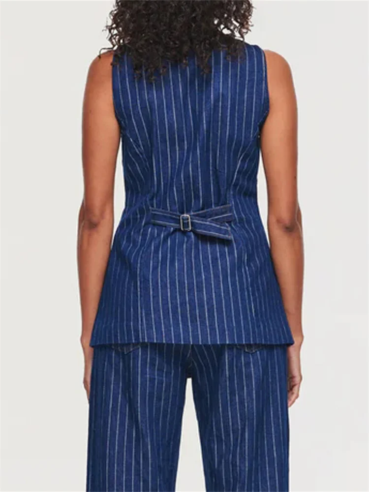 Женский летний длинный жилет CHRONSTYLE однотонная безрукавка с круглым вырезом и