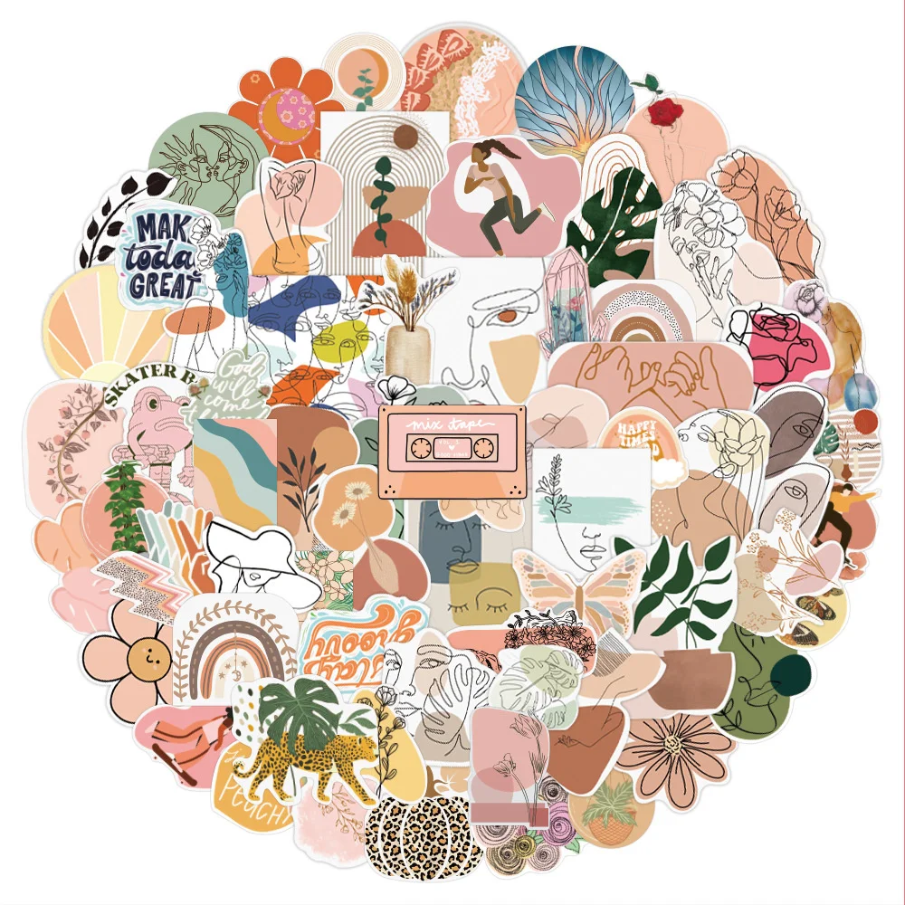 

10/30/50 шт., водонепроницаемые стикеры в богемном стиле