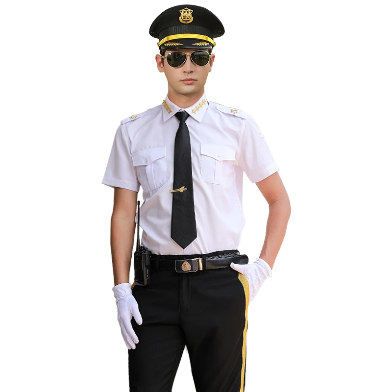 Security Uniform Shirt + Pants + Accessories Suits Long Short Sleeve Shirt Set Security Property Real Estate Concierge Overalls