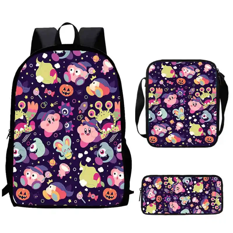 Детский Школьный рюкзак Kir-by с мультипликационными видеоиграми сумки для обедов