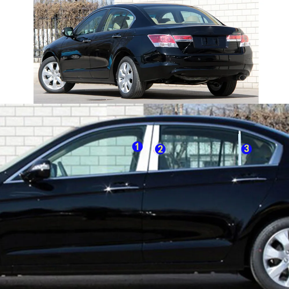 

Наклейка на автомобиль украшение столбик окно средняя полоса отделка рамка капоты Запчасти для Honda Accord Sedan 8 2008 2009 2010 2011 2012 2013