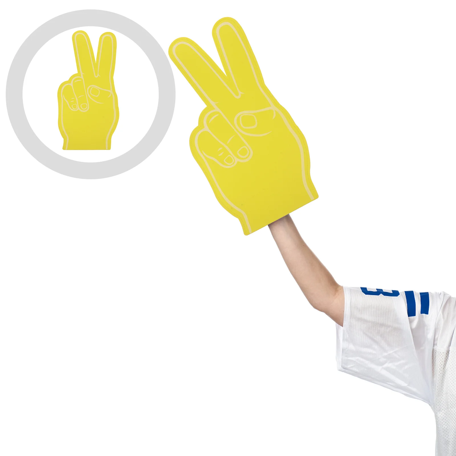 

3 Pcs Yellow Gloves Foam Fingers Noise Makers Pom Poms Cheerleading Toys Girls Gift Noisemaker Child