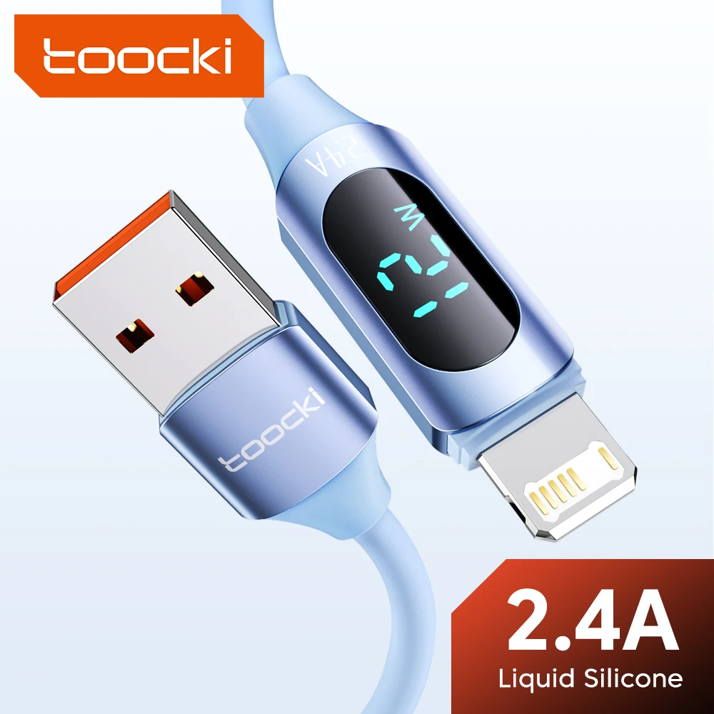 

Toocki 2.4A USB Lightning Cable For iPhone 14 13 12 11 Pro Max X XR 8 7 Plus Max 20W Fast Charging For iPhone Charger Data Wire