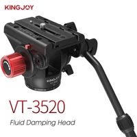 kingjoy vt 3520 tripod head hydraulic fluid panoramic video head dslr camera micro single video bird watching photography ptz
